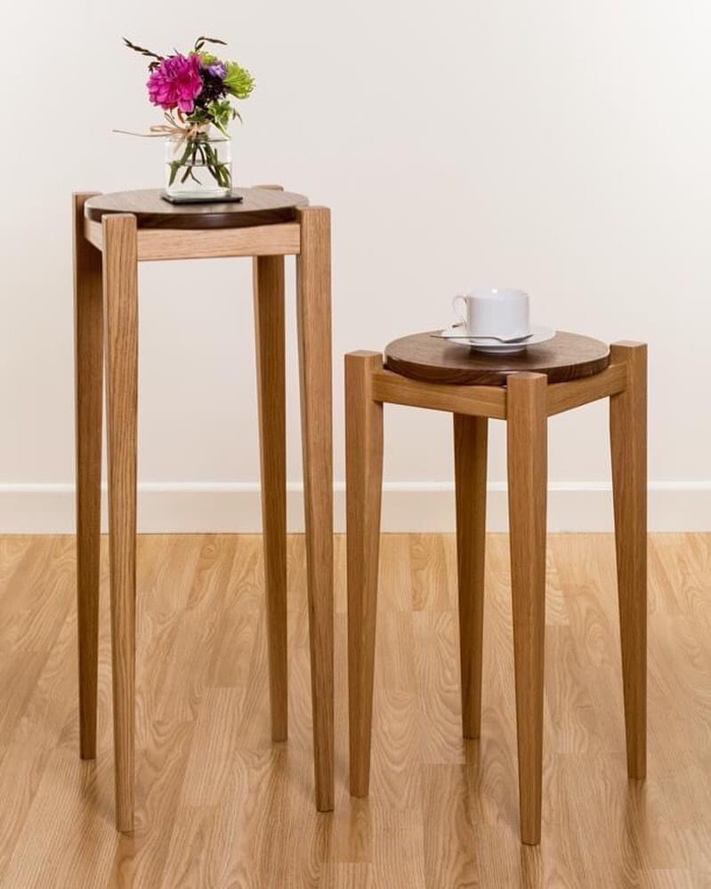Kingston side and lamp tables. Designed and made by David Stephenson in Hampshire 